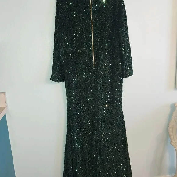 Green Sequin Maxi Dress - Picture 2 of 3